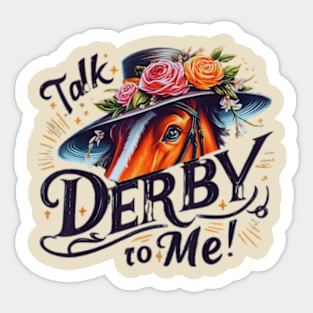 Funny Horse Derby Party Blue Sticker